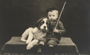 Kleine jongen met hond