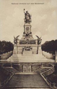 Nationaldenkmal, monument ter herdenking van de eenwording van Duitsland, Rudesheim am Rhein, Hessen