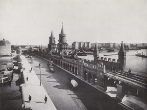 Oberbaum-brug met de Hochbahn door Photographer German
