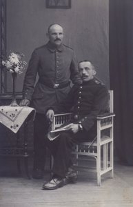 Portret van twee Duitse soldaten