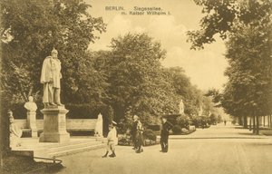 Siegesallee en standbeeld van Kaiser Wilhelm I, Berlijn door Photographer German