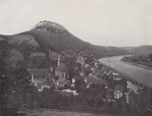 Stad en vesting Konigstein door Photographer German