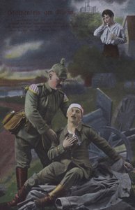 Kasteel Stolzenfels aan de Rijn, Duitse patriottische militaire ansichtkaart door Photographer German