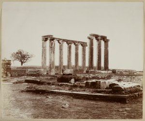 Sanchi, Tempel 18, algemeen zicht vanuit het noordwesten door Photographer Indian