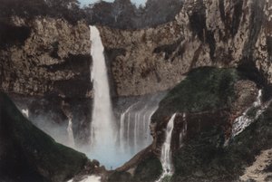 Japan, ca. 1912: Kegon Waterval, Nikko door Photographer Japanese