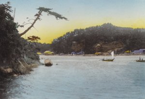 Japan, ca. 1912: Ondo-straat, Aki door Photographer Japanese