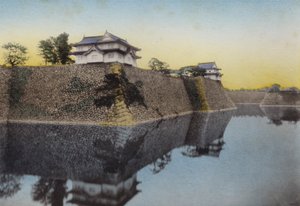 Japan, ca. 1912: Het Osaka-kasteel gebouwd in 1583 door Hideyoshi door Photographer Japanese