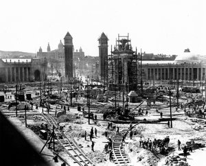 Bouw in Barcelona, c.1910
