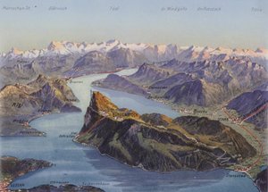 Burgenstock en het Vierwoudstedenmeer (kleurenfoto)
