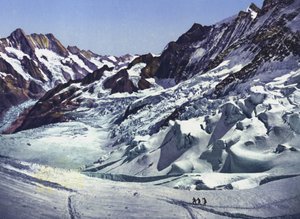 Jungfraubahn, bij het station Eismeer (foto) door Photographer Swiss
