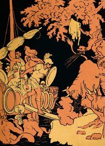 De Vuurspuwende Stieren, 1880 door Picart