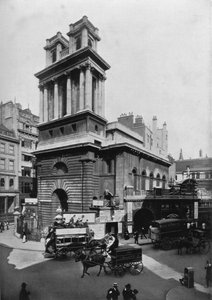 Kerk van St Mary Woolnoth, City of London, ca. 1910-1911