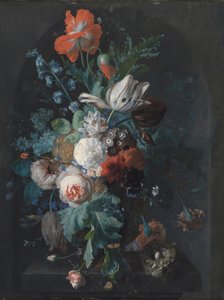 Vaas met bloemen van Jan van Huysum door Pictufy