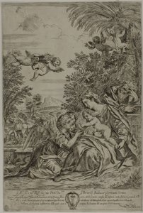 Vlucht naar Egypte door Pier Francesco Mola