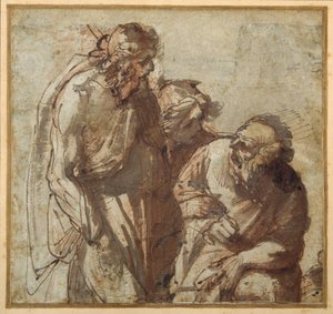 Sint Petrus ontkent Christus door Pier Francesco Mola