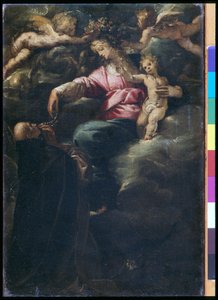 Madonna van de Rozenkrans met het Christuskind, St. Dominicus en twee engelen, ca. 1617