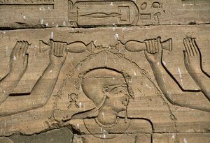Bas-reliëf, Tempel van Kalabsha, Aswan, Gebouwd ca. 30 v.Chr., Egyptische beschaving