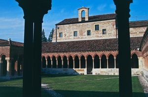 Klooster, Basiliek van St. Zeno (of San Zeno Maggiore en San Zenone), Verona (UNESCO Werelderfgoedlijst, 2000), Veneto, Italië