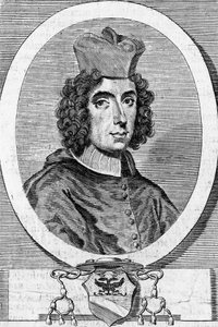 Portret van Giambattista Rubini (1642-1707), Italiaanse kardinaal en bisschop, gravure
