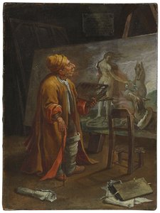 Paolo de Matteis in zijn studio door Pier Leone Ghezzi