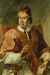 Portret van Paus Clemens XI, Zittend Halflang, in Pauselijke Gewaden, Met een Brief