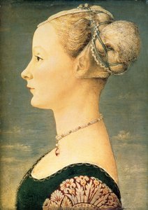 Portret van een Vrouw, Tweede Helft van de 15e eeuw door Piero del Pollaiuolo