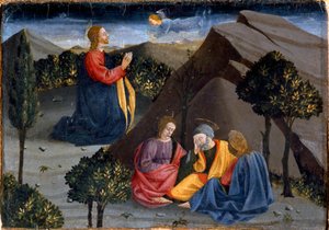 Polyptiek van de Barmhartigheid: gebed in de Olijfhof door Piero della (school of) Francesca