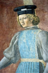 Detail van De Legende van het Ware Kruis met marteling van Jood, door Piero della Francesca door Piero della Francesca