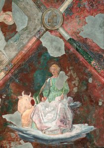 Sint Lucas. Detail van een fresco toegeschreven aan Piero della Francesca (1410/1420-1492) door Piero della Francesca