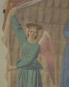 De Madonna del Parto, c.1450-70 (detail) (post restauratie) door Piero della Francesca