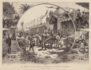 Het carnaval in Nice, Bloemenstrijd in de Promenade des Anglais door Pierra Comba