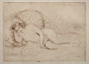 Liggende naakte vrouw door Pierre-Auguste Renoir