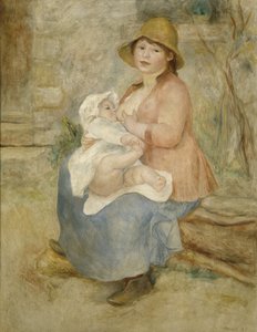Moederschap, ook bekend als Kind aan de borst door Pierre-Auguste Renoir