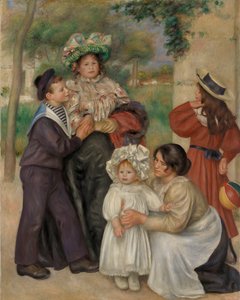 De familie van de kunstenaar door Pierre-Auguste Renoir