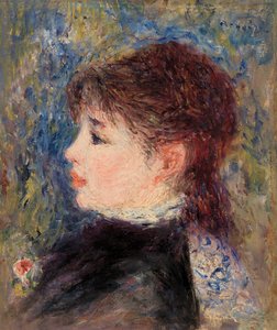 Jonge vrouw met roos door Pierre-Auguste Renoir