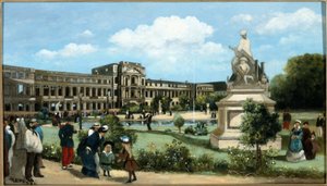 De ruïnes van het Tuilerieënpaleis, na de brand van 1871, ca. 1880 door Pierre François Marangé