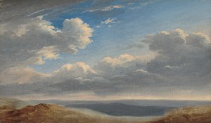 Studie van wolken boven de Romeinse Campagna door Pierre-Henri de Valenciennes