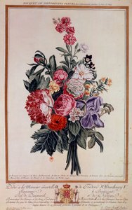 Boeket bloemen mengeling Lithografie door Pierre Joseph