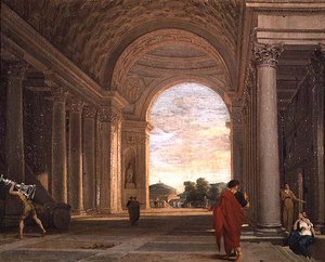 Het interieur van een kerk in Rome