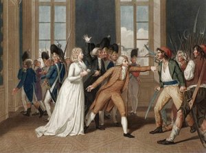 Journee du 20 juni 1792 in het kasteel van de Tuilerieën in Parijs - Toewijding van Madame Elisabeth (Elisabeth Philippine Marie Helene de France genaamd Madame Elisabeth (1764-1794) - gravure door Pierre Bouillon (1776 - 1831) door Pierre (after) Bouillon