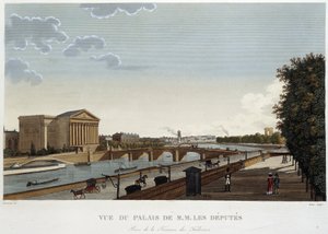 Zicht op het Palais de M. les députés - Parijs door Courvoisier door Pierre (after) Courvoisier