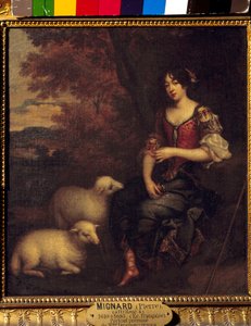 Vermeend portret van Madame Deshoulieres, Antoinette Ligier de La garde (1637-1694) dichteres