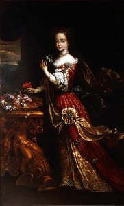 Portret van een dame, mogelijk Henrietta Anne, Hertogin van Orleans (1644-70), dochter van Charles I door Pierre (circle of) Mignard