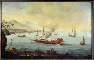 Een galei in de haven van Marseille door Pierre (school of) Puget