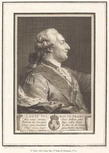 Lodewijk XVI, Koning van Frankrijk door Pierre Adrien Le Beau after Benedict Alphonse Nicolet
