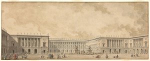 Eerste reconstructieproject van het Paleis van Versailles gepresenteerd aan koning Lodewijk XVI, c. 1785