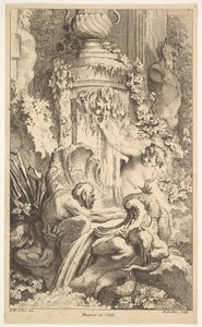 Naiaden, Tritons en het Bad van Priapus door Pierre Alexandre Aveline