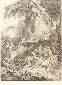 De Fontein van de Liefde door Pierre Alexandre Aveline after François Boucher