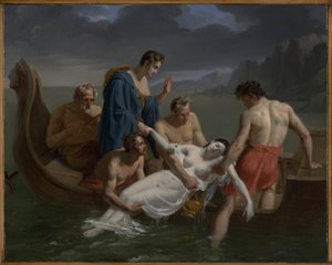 De dood van Sappho door Pierre Antoine Augustin Vafflard