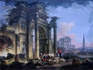 Frans:  Arc de triomphe door Pierre Antoine Demachy